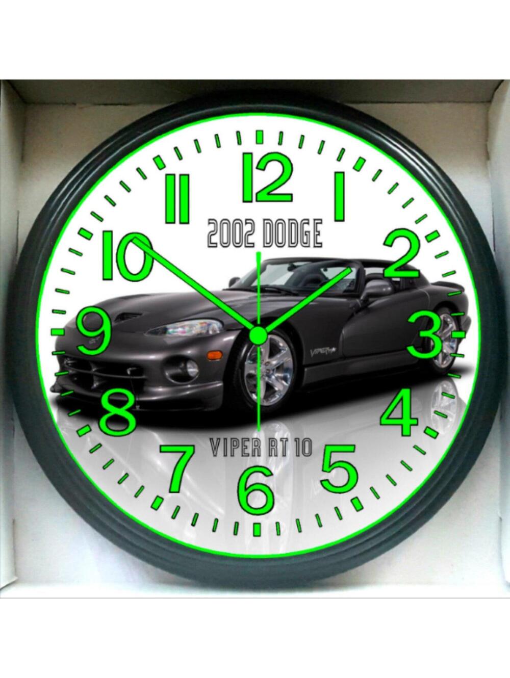 2001 Dodge Viper Garage Shop Glow In The Dark Wall Clock New!